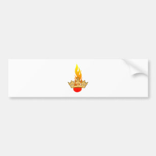 Krone Flamme crown flame Bumper Sticker
