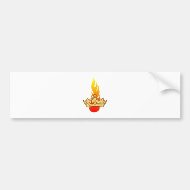 Krone Flamme crown flame Bumper Sticker (Front)