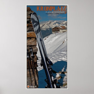 Kronplatz - Skis on Cairn Poster