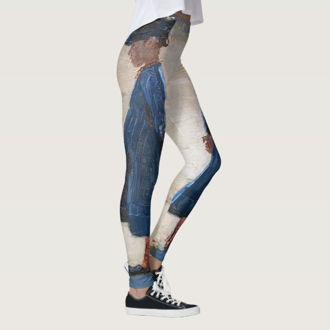 Kroyer - Little Girl standing on Skagen Beach Leggings (Right)