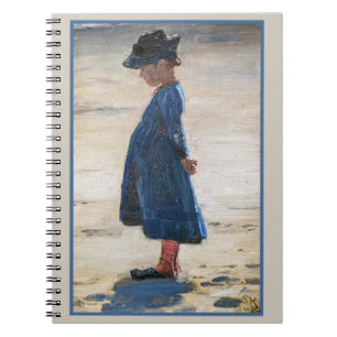 Kroyer - Little Girl standing on Skagen Beach Notebook