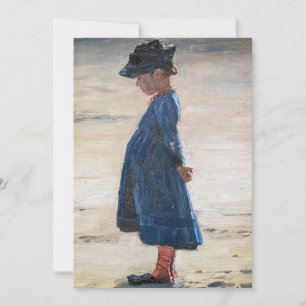 Kroyer - Little Girl standing on Skagen Beach Thank You Card