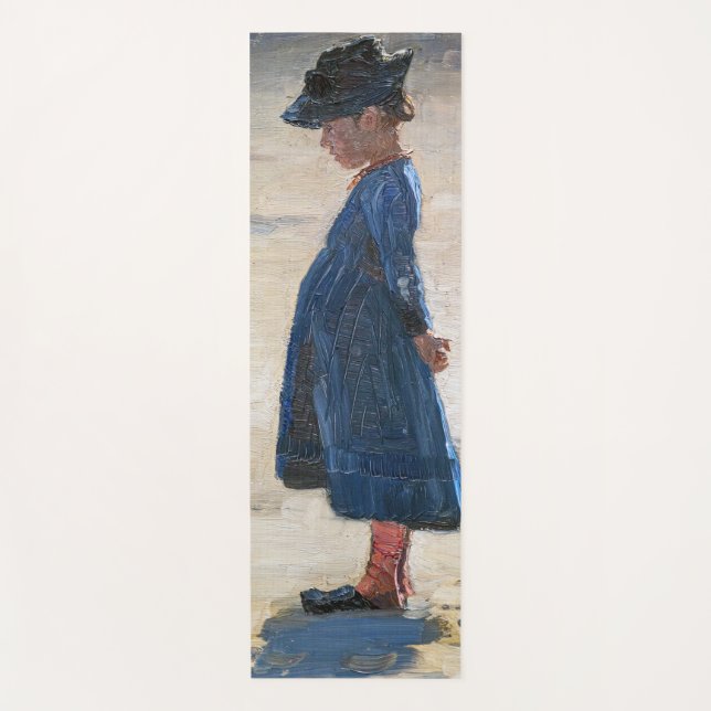 Kroyer - Little Girl standing on Skagen Beach Yoga Mat (Front)