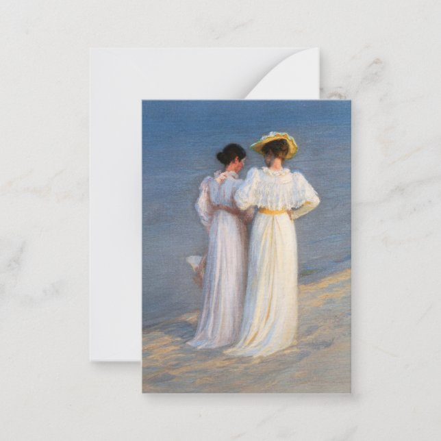 Kroyer - Summer Evening on Skagen Beach Closeup Card (Front)