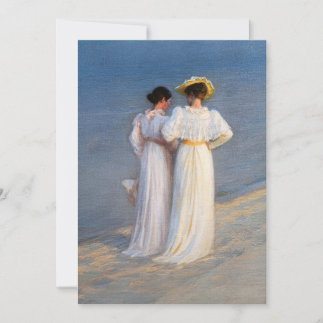 Kroyer - Summer Evening on Skagen Beach Closeup Thank You Card (Front)