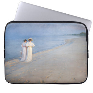 Kroyer - Summer Evening on Skagen Beach Laptop Sleeve