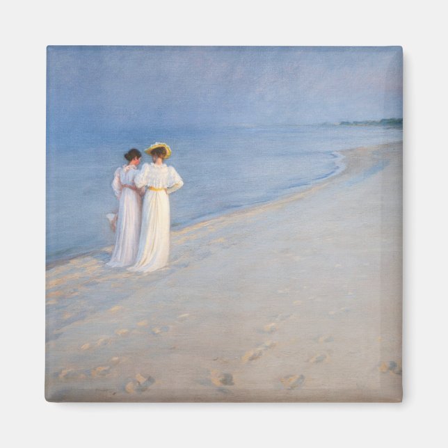 Kroyer - Summer Evening on Skagen Beach Magnet (Front)