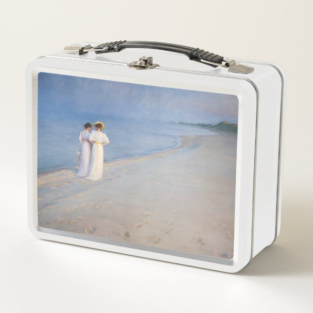 Kroyer - Summer Evening on Skagen Beach Metal Lunch Box (Front)