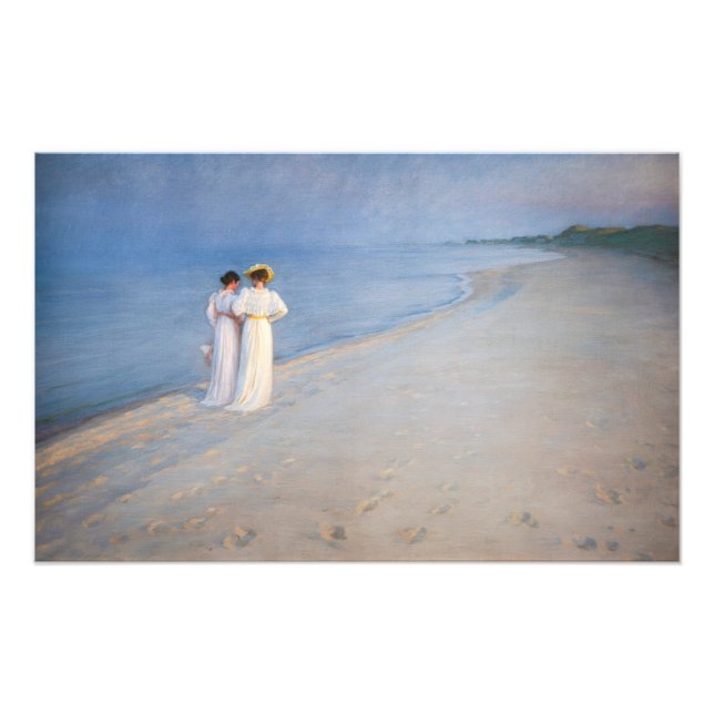 Kroyer - Summer Evening on Skagen Beach Photo Print (Front)