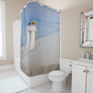 Kroyer - Summer Evening on Skagen Beach Shower Curtain