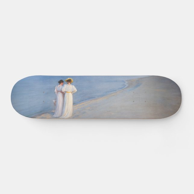Kroyer - Summer Evening on Skagen Beach Skateboard (Horz)