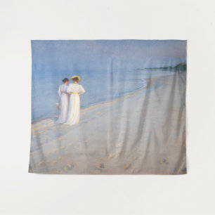 Kroyer - Summer Evening on Skagen Beach Tapestry