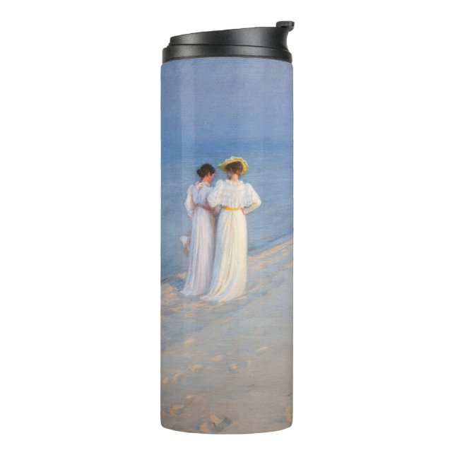 Kroyer - Summer Evening on Skagen Beach Thermal Tumbler (Rotated Left)