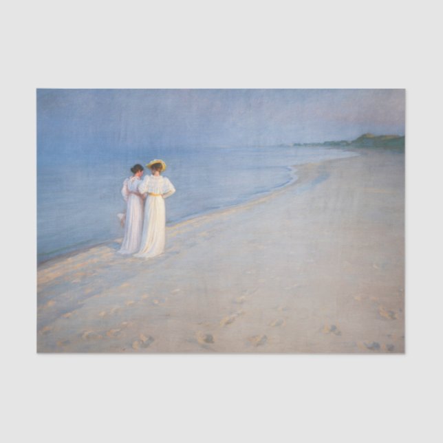 Kroyer - Summer Evening on Skagen Beach Tissue Paper (Front)