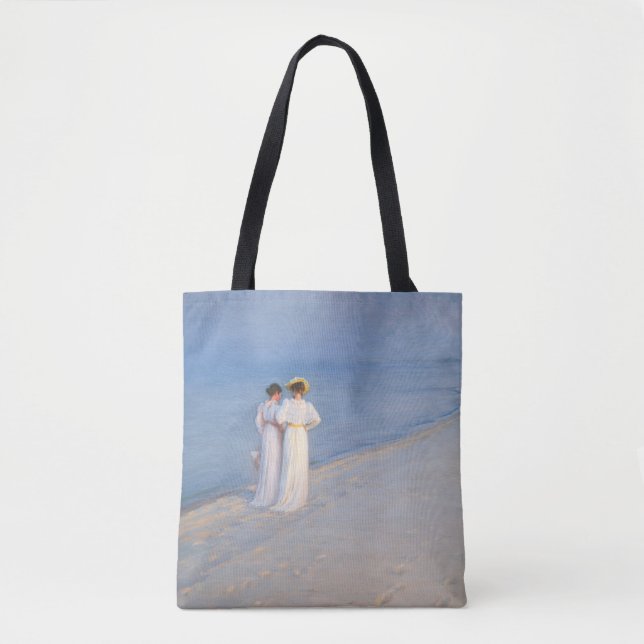 Kroyer - Summer Evening on Skagen Beach Tote Bag (Front)