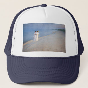 Kroyer - Summer Evening on Skagen Beach Trucker Hat