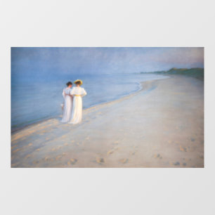Kroyer - Summer Evening on Skagen Beach Window Cling