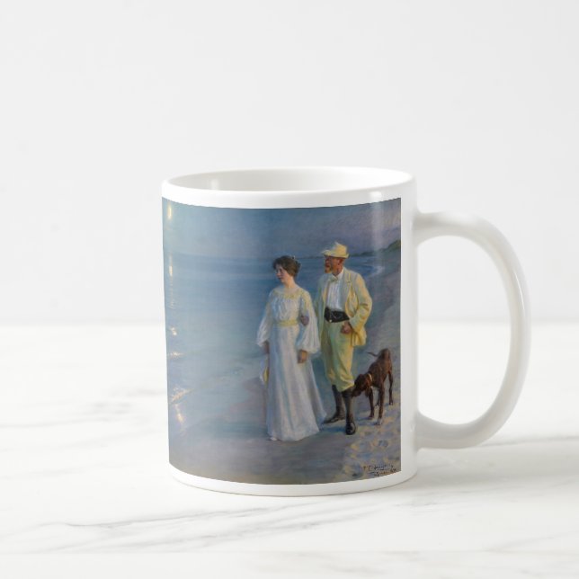 Kroyer - The Artist and his Wife on the Beach Coffee Mug (Right)
