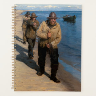 Kroyer - Three Fishermen Pulling a Boat Planner
