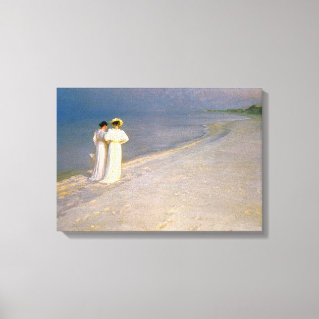 Kroyer's "Summer Afternoon on Skagen Beach" Canvas Print (Front)