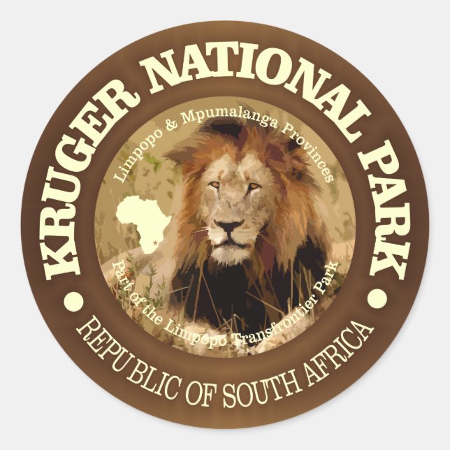 Kruger National Park (C) Classic Round Sticker (Front)