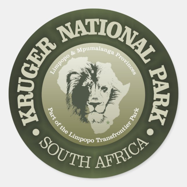 Kruger National Park Classic Round Sticker (Front)