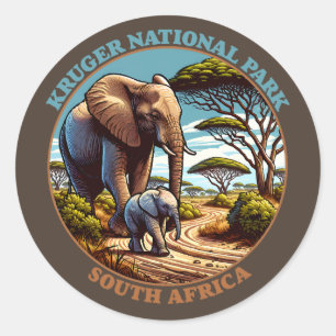 Kruger National Park South Africa Classic Round Sticker