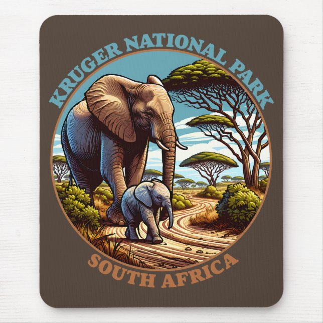 Kruger National Park South Africa Mouse Mat (Front)
