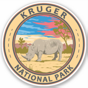 Kruger National Park White Rhinoceros Travel Art