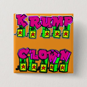 Krump Clown 15 Cm Square Badge