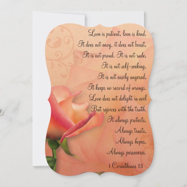 KRW 1 Corinthians 13 Love is Patient Invitation (Front)