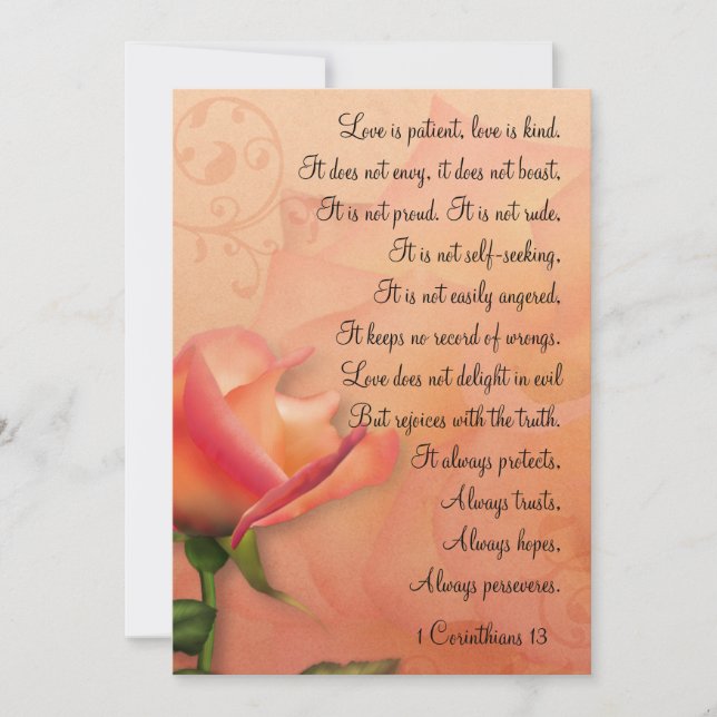 KRW 1 Corinthians 13 Love is Patient Invitation (Front)