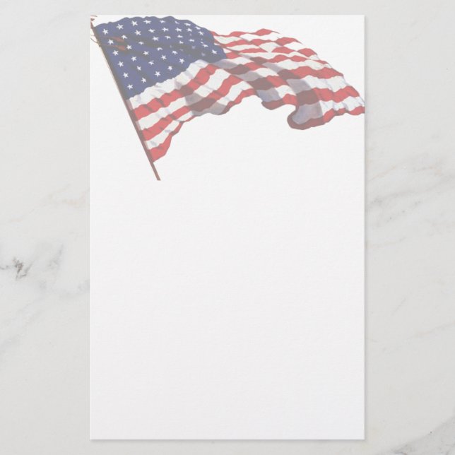 KRW American Flag Stationery (Front)