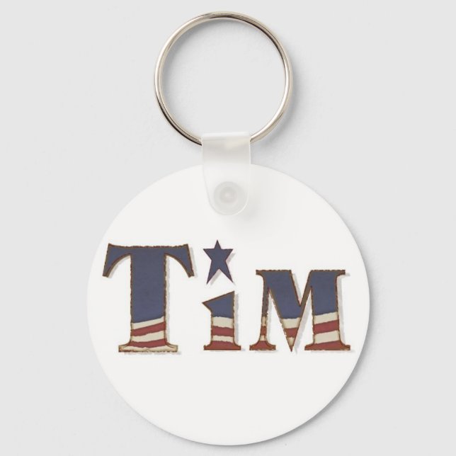 KRW Americana Name Keychain - Tim (Front)