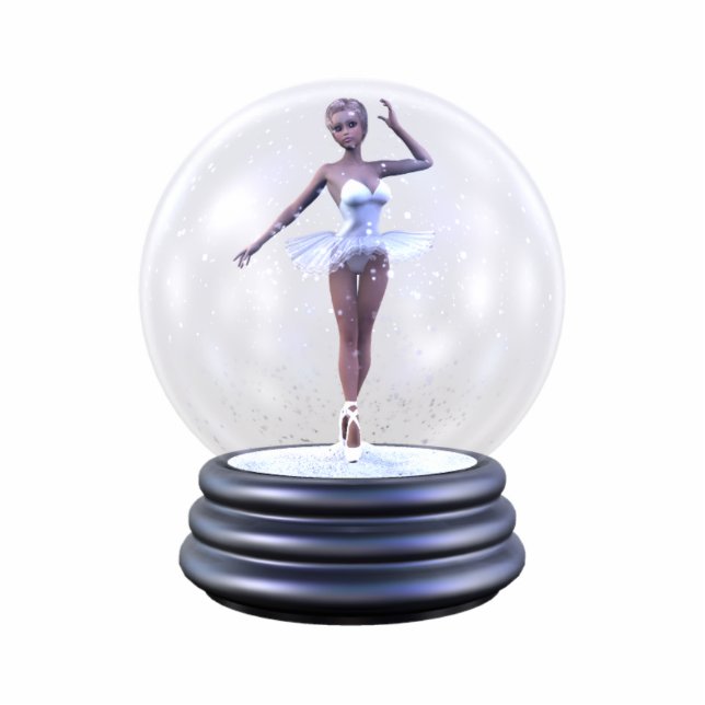 KRW Ballerina Snowglobe Sculpture Standing Photo Sculpture (Front)