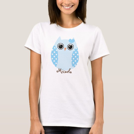 KRW Blue Brown Polka Dot Custom Owl Shirt