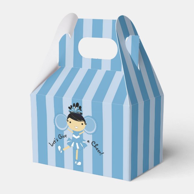 KRW Blue Cheerleader Party Gable Favour Box (Front Side)