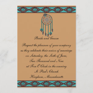 KRW Border Dreamcatcher Custom Wedding Invitation