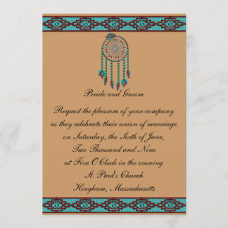 KRW Border Dreamcatcher Custom Wedding Invitation