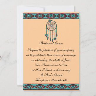 KRW Border Dreamcatcher Custom Wedding Invitation