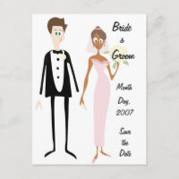 KRW Bride & Groom Save the Date Custom Postcard