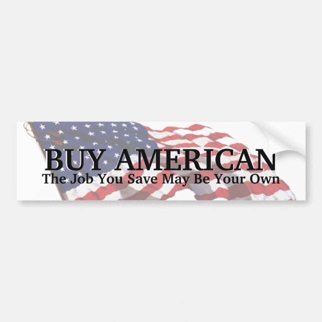 KRW Buy American Save a Job Bumper Sticker (Front)