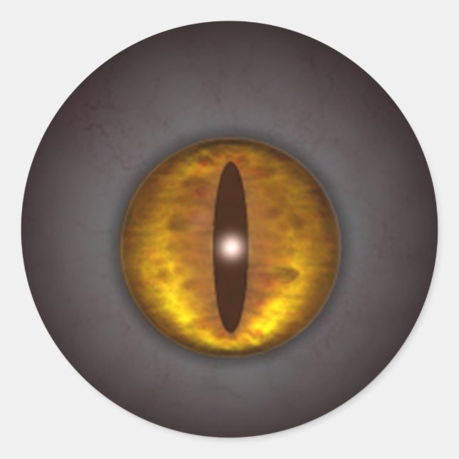 KRW Cat's Eye Creepy Halloween Classic Round Sticker (Front)