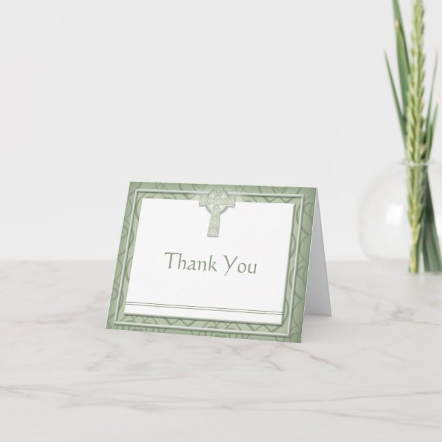 KRW Celtic Cross Thank You Note Card (Front)