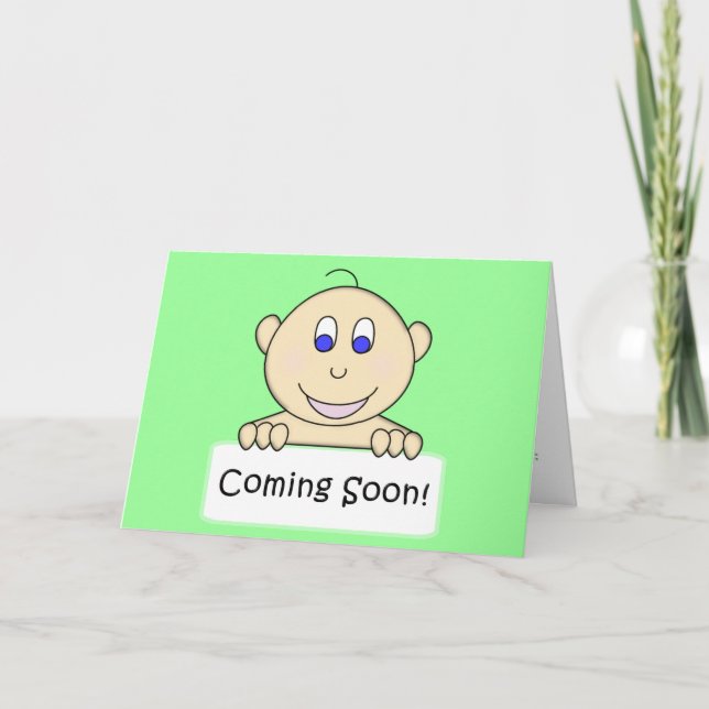 KRW Coming Soon Neutral Baby Shower Invitation (Front)