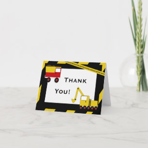 KRW Construction Trucks Thank You Notes