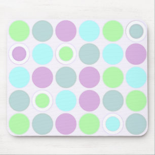 KRW Cool Blue Green and Purple Spots Mouse Mat