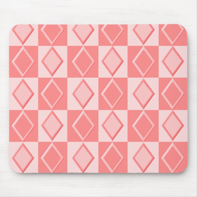KRW Coral Diamonds Mouse Mat (Front)