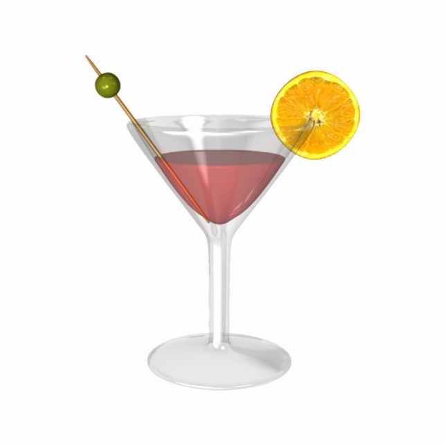 KRW Cosmopolitan Cocktail Standing Photo Sculpture (Front)