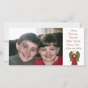 KRW Country Christmas Angel Custom Photo Card